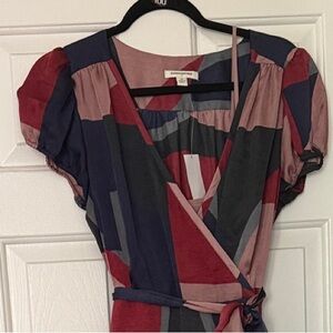 Banana Republic Factory Asymmetrical Dress in Red and Blue